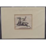 ATTRIBUTED TO SIR FRANCIS GRANT (BRITISH 1803-1878) Cavalry officer on horseback, ink drawing,