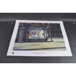 AFTER EDWARD HOPPER 'Drug Store' poster published by the Museum of Fine Arts Boston, 'New York