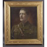EARLY 20TH CENTURY BRITISH SCHOOL portrait of a British army officer, oil pastel, framed and glazed,