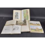 VICTORIAN SCHOOL A sketch book of drawings and watercolours from 'Places around Court Colman'