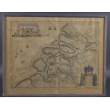 AFTER BLAEU Map of ' Zeeland, 'Zeelandia Comitatus' 17" x 21.5" (43cm x 55cm)