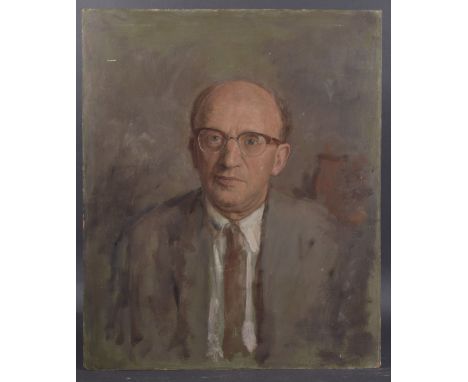 GEORGE WEISSBORT (1928 - 2013) A PORTRAIT HEAD AND SHOULDERS OF A MAN Signed, oli on board, unframed. 66cm x 54cm.