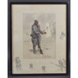 SNAFFLES 'Le Poilu' colour print, 19.5" x 28" (43.5cm x 34cm)