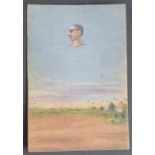 COMPANY SCHOOL (EARLY 19TH CENTURY) An Indian landscape with floating head in the sky,