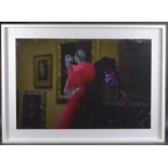 GULER ATES (B.1977) 'Flowers' cloaked figure in a gallery, colour print, edition of 10, label verso,