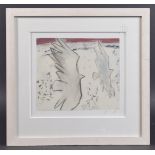 PETER STILLWELL (20th / 21st Century). Two birds in flight, coloured chalks. Signed with initials,