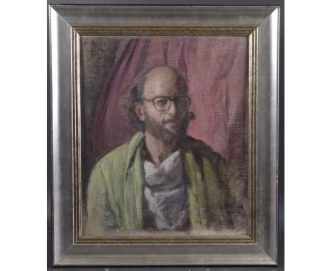 GEORGE WEISSBORT (1928 - 2013) A SELF PORTRAIT Oil on canvas on board, framed 54cm x 46cm