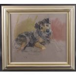 NEIL FORSTER (1940-2016) Terrier, pastel, 19" x 22" (48cm x 56cm)