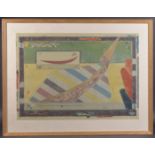 KENT JONES (b.1949) Abstract composition, colour lithographic print, signed in pencil and dated '84,