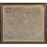 ROBERT MORDEN (1650-1703) 18th century map of Leicestershire, 15.25" x 17.5" (39cm x 45cm) 3.