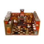 Rauchfangküche um 1830/50, mit Rauchfang, Feuerstelle und Hühnerstall, alte Bemalung, unter dem