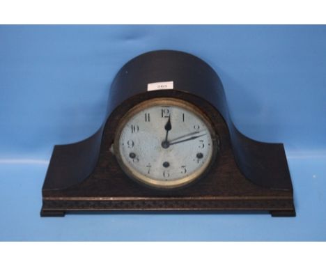 A NAPOLEON HAT MANTEL CLOCK