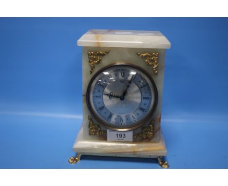 A XAVIER ONYX MANTEL CLOCK