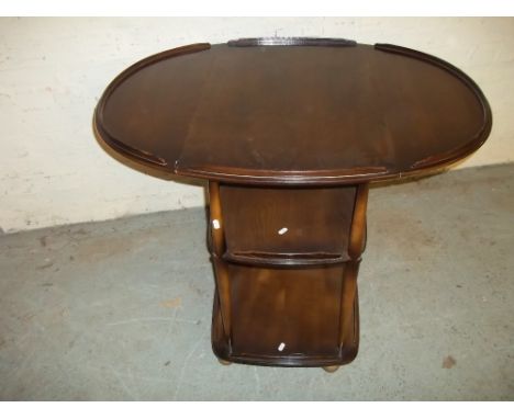 AN ERCOL DROP LEAF SERVING TROLLEY