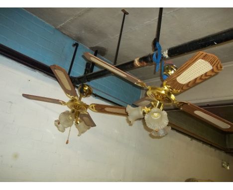 TWO LIGHT CEILING FANS