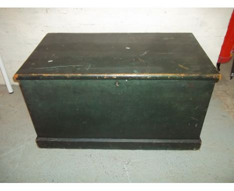 A LARGE TRAVEL STORAGE TRUNK,&nbsp;H 59 cm, W 109 cm, D 63 cm