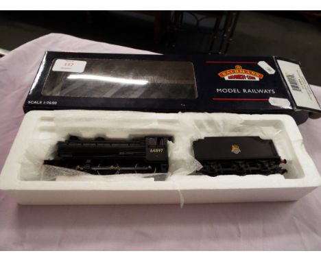 A boxed Bachmann OO gauge BR Black E/Emblem steam locomotive and 4200 Gal tender, No. 31-885A