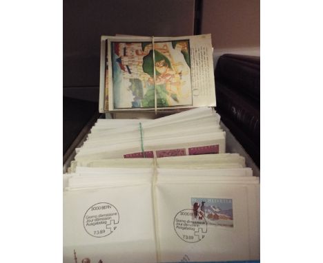 A large selection of Swiss first day covers