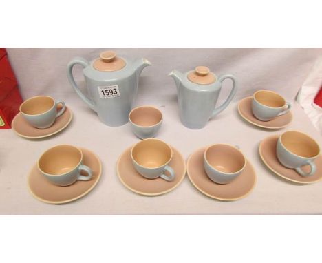 A Poole Pottery coffee set.