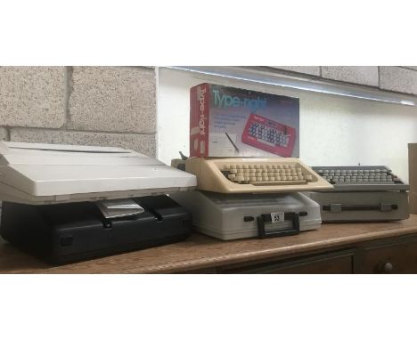 5 manual typewriters, an electric typewriter &amp; a type right typing tutor