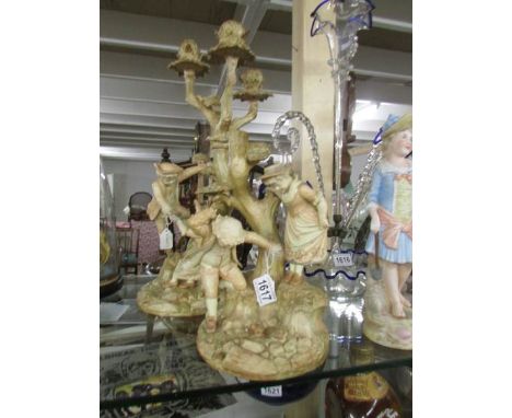 2 Royal Worcester figure groups, a/f.