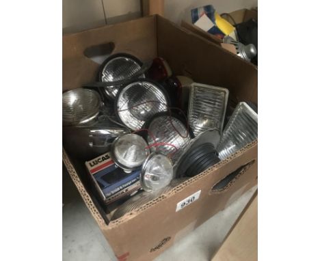 A quantity of classic car spot &amp; fog lamps including Lucas 700 etc