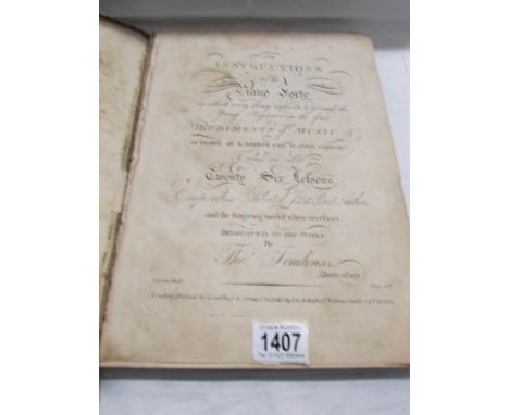 Early 19th century music -  a bound volume of music for piano dating from circa 1810 featuring e.g George Kiallmark and Charl