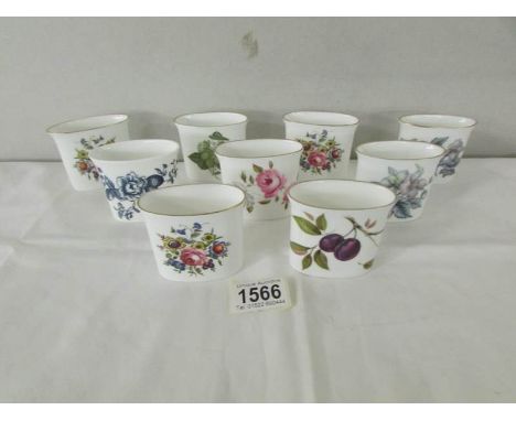 9 Royal Worcester tooth pick holders.