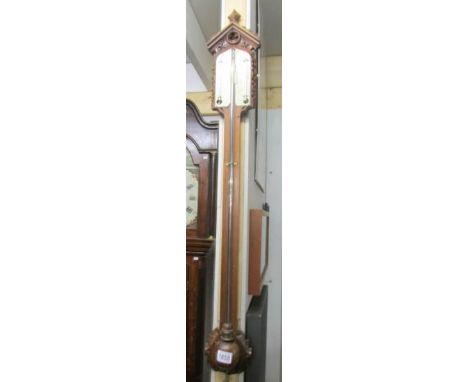 A Victorian stick barometer, a/f.