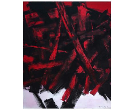 Pierre Soulages (1919-2022), Oil on Canvas. Image Size: 47 1/8 by 39 1/4 inches (120 by 100 cm) All measurements are approxim