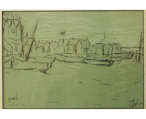After Laurence Stephen Lowry R.A. (British, 1887-1976)
"Deal"
A print
Signed in pen 
With Fine Art Trade Guild blindstamp
17 
