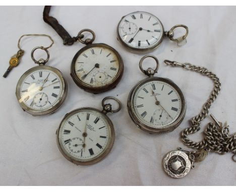 A George V silver open faced pocket watch with an enamel dial, Roman numerals and seconds subsidiary dial, Birmingham, 1912, 