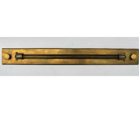 A J & W Archbutt brass rule, together with another brass rule, two compass and a planimeter cased