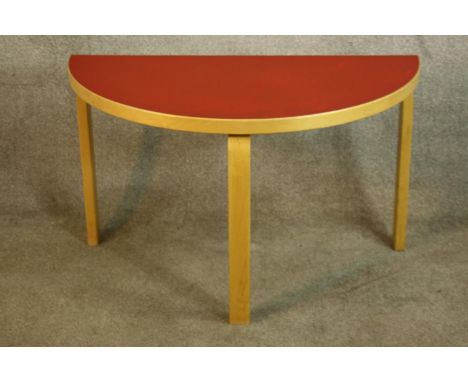 Console table, vintage laminated beech. H.60 W.100cm. 