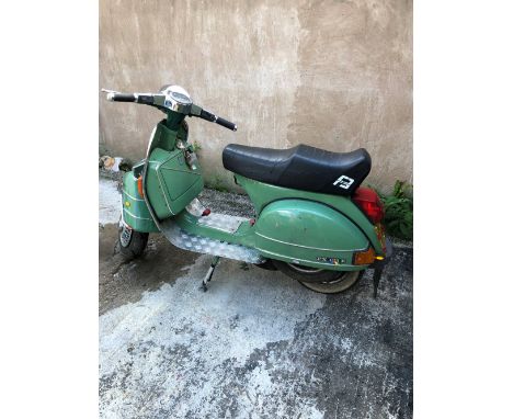 A Vespa Piaggio PX125E, G144VJH first registered 18th September 1989, Odometer reading 11432. With V5 and full year MOT. Come