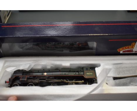 A Bachmann 00 gauge 4-6-0 BR Loco &amp; Tender, The North Staffordshire Regiment 46141 cat no 31-228 in original box
