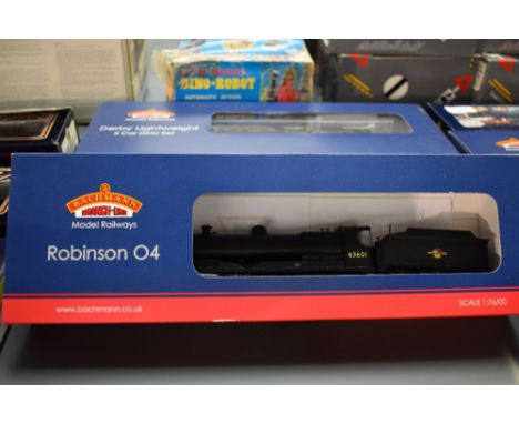 A Bachmann 00 gauge BR Robinson 04 2-8-0 Loco &amp; Tender 63601, cat no 31-001 in original part box, missing cellophane and 