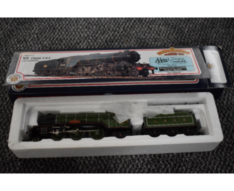 A Bachmann 00 gauge 2-6-2 LNER Loco &amp; Tender, Coldstreamer 4844 cat no 31-558 in original window display box