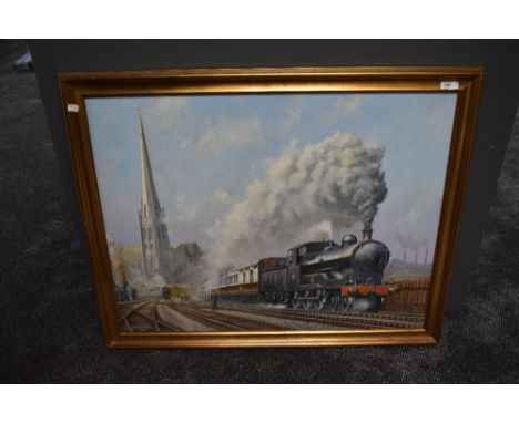 A framed oil painting on canvas, Trevor R Owens, Preston Route South, bearing signature and dated 1990