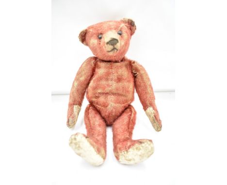 An original Steiff red mohair straw filled bear, possibly a smaller version of Alfonzo dating back to around 1907 having butt