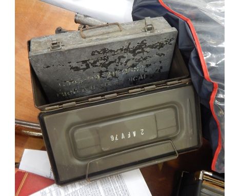 RAF sergeant's mess uniform, with ammunition box, military first aid box
