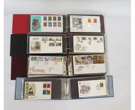 Crate of cover albums of First Day Covers and PHQ cards, mainly GB and two stock books of modern mint GB decimal stamps 