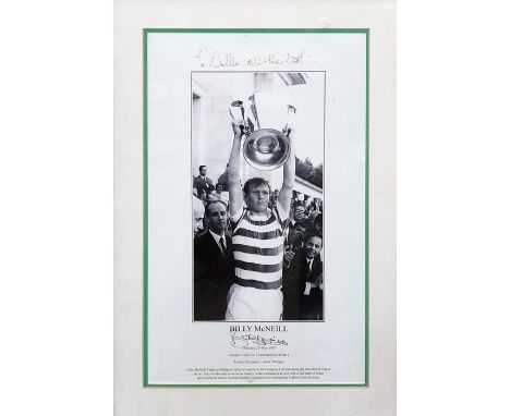 Signed photograph of Billy McNeill&nbsp;Thursday 25th May 1967, Glasgow Celtic FC2 Internationale Milan 1