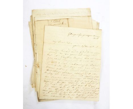 Assorted ephemera to include letters, dating around early 1800's mainly signed by Allan Pollock relating to monetary scandal