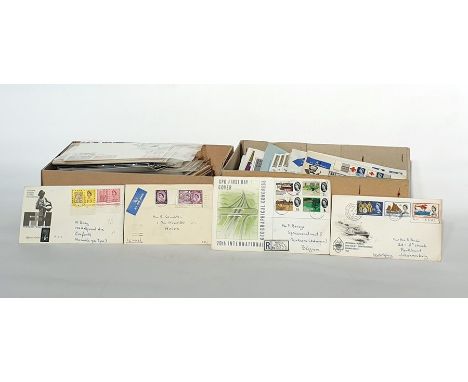 Two boxes of GB pre-decimal First Day Covers and presentation packs  (2)