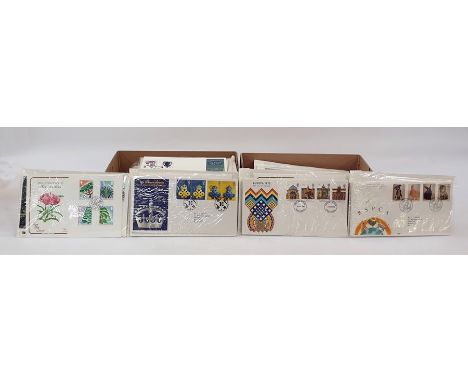 Two boxes of mainly GB First Day Covers, well over 100  ( 2 boxes)