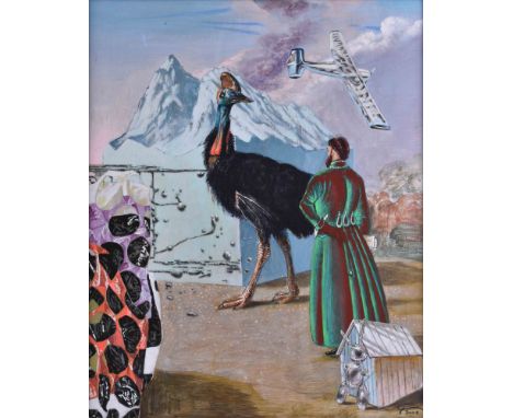 Harald K. SCHULZE (1952)  Nachmittag Gemälde - Acryl auf Hartfaser, 55 cm x 45 cm, gerahmt 66,5 cm x 57 cm,rechts unten signi