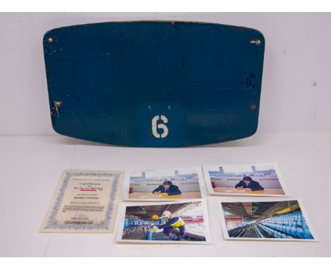 A Wembley Stadium Seat Back Numbered 9

This seat was from the old Wembley Stadium and comes with a certificate of authentici