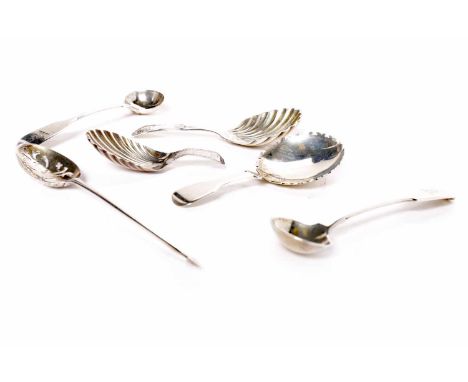 THREE EARLY 19TH CENTURY SILVER CADDY SPOONSincluding a King's pattern caddy spoon by Alexander Edmonstoun III, Edinburgh 182