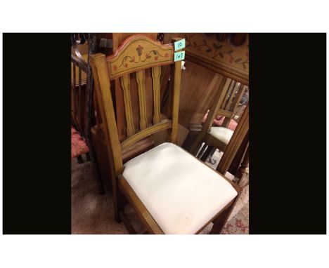 Standard Lamp, Bedside Table, Chair. All Matching Print. 